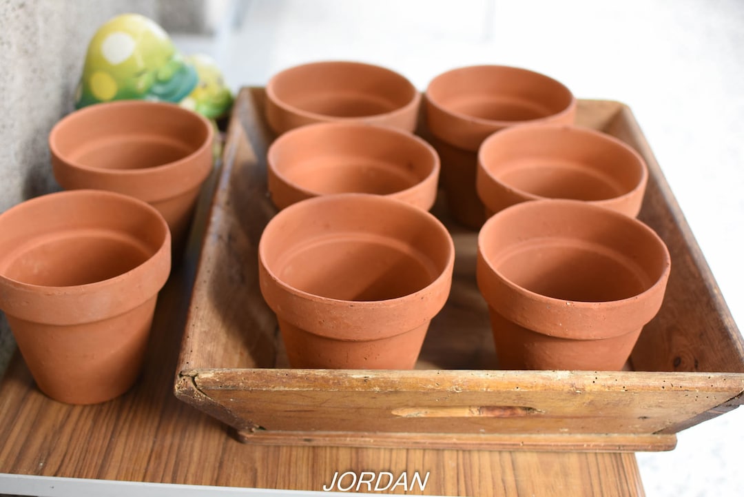 Antique Terracotta Pots/vintage Plant Pots//rare Naturally Aged
