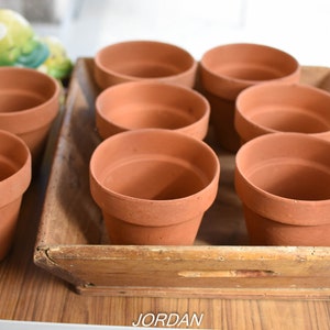 Antique Terracotta Pots/Vintage Plant Pots//Rare Naturally Aged/Handpainted/Naturally Aged/Terracotta Pots with Drainage Hole-Wedding Decor