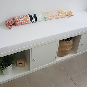 Zitkussen voor IKEA Kallax | Wafelpiqué - wit | Zitkussen Ikea-rekkast | babykussen | bankkussen | GRATIS expresverzending