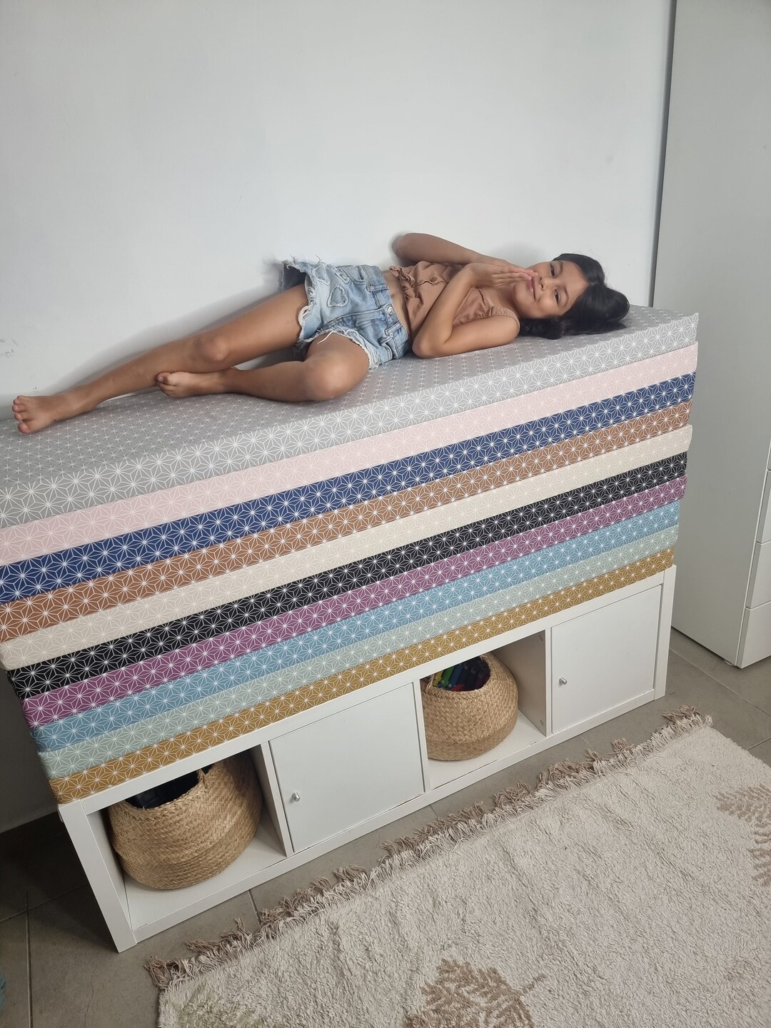 Seat Cushion for Ikea Kallax Bench Diamonds Collection Seat Cushion