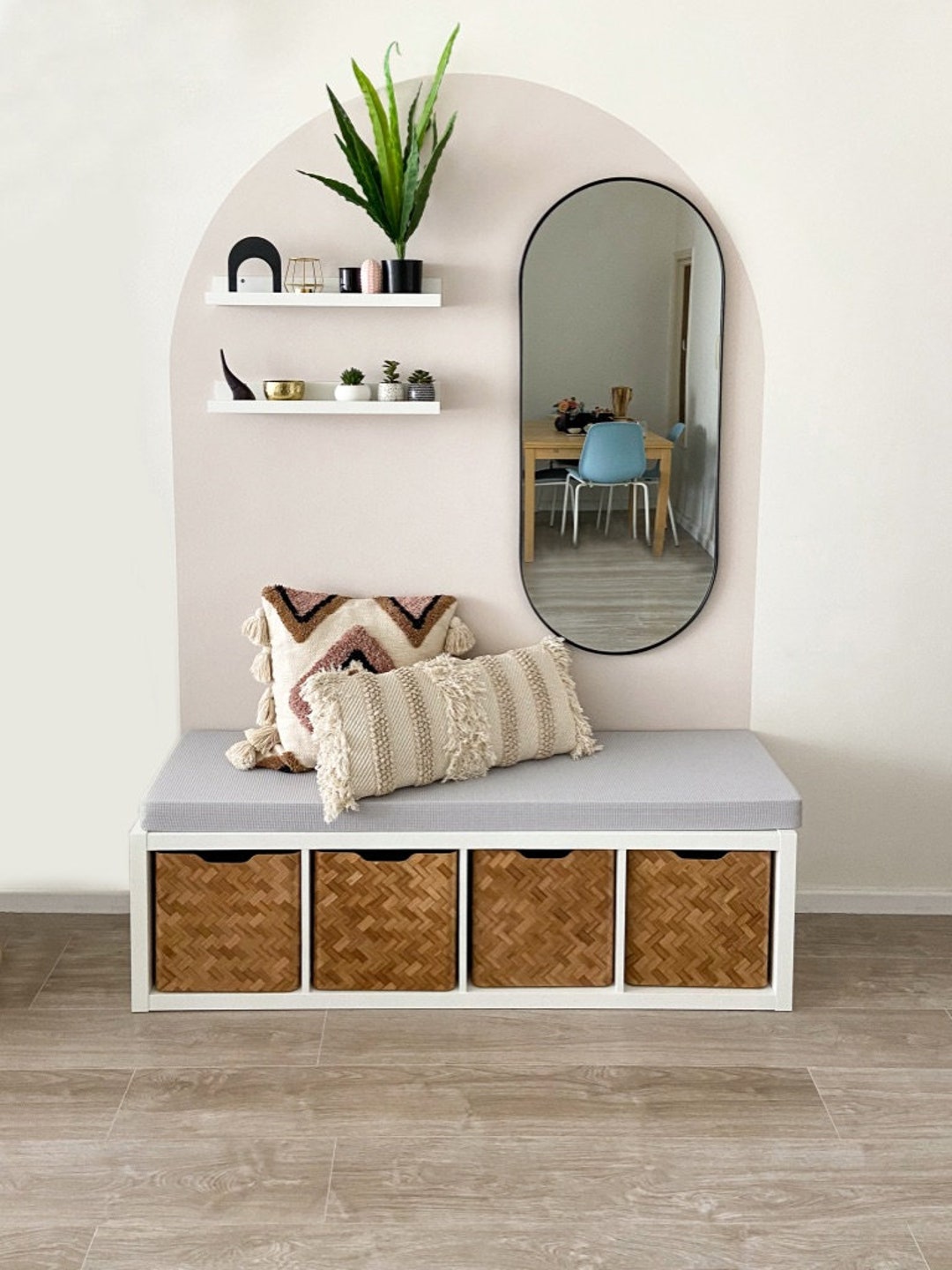 Seat Cushion Only for Ikea Kallax Waffle Pique Light Gray Etsy