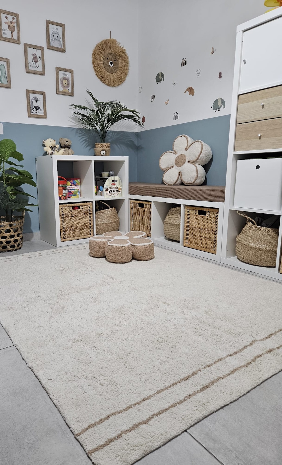 IKEA Kallax 用シートクッション | チョコレートブラウン ワッフルピケ