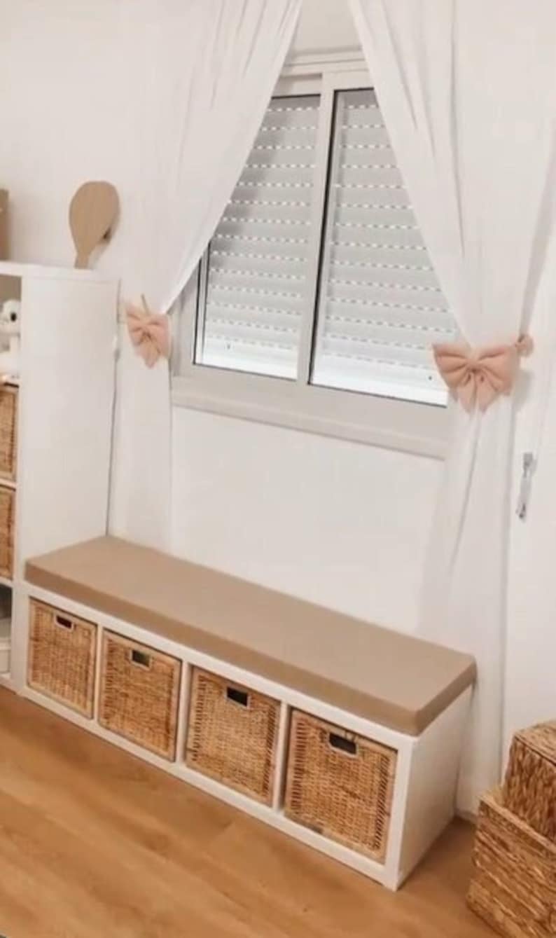 Ikea Kallax Shelf Seat Cushion Waffle Pique Camel Brown Etsy