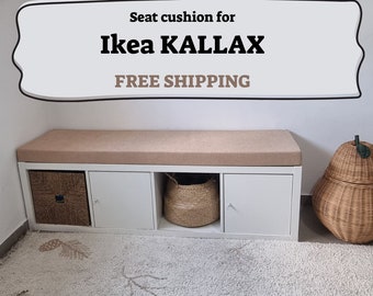 IKEA Kallax seat cushion | Corduroy - Brown SAND | Seat cushion Ikea shelf unit | window pillow | bench cushion