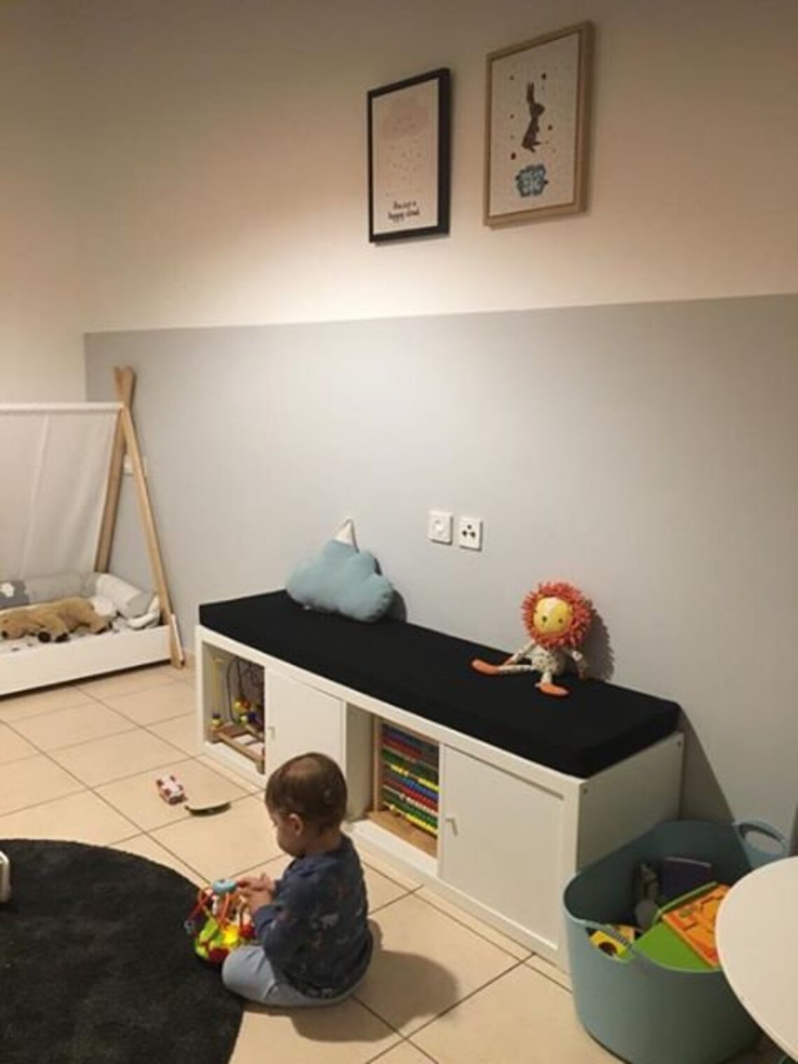 Solid black Seat Cushion for IKEA Kallax Seat cushion for | Etsy