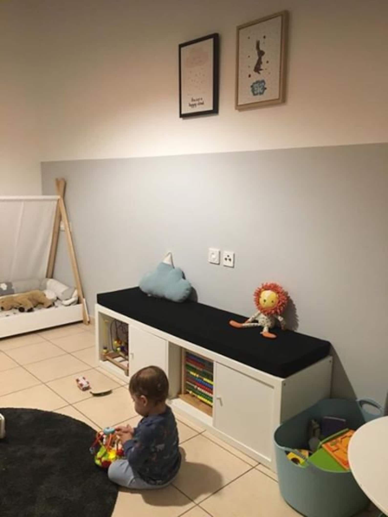 IKEA Kallax Seat Cushion Solid Black Cushion for Ikea Etsy