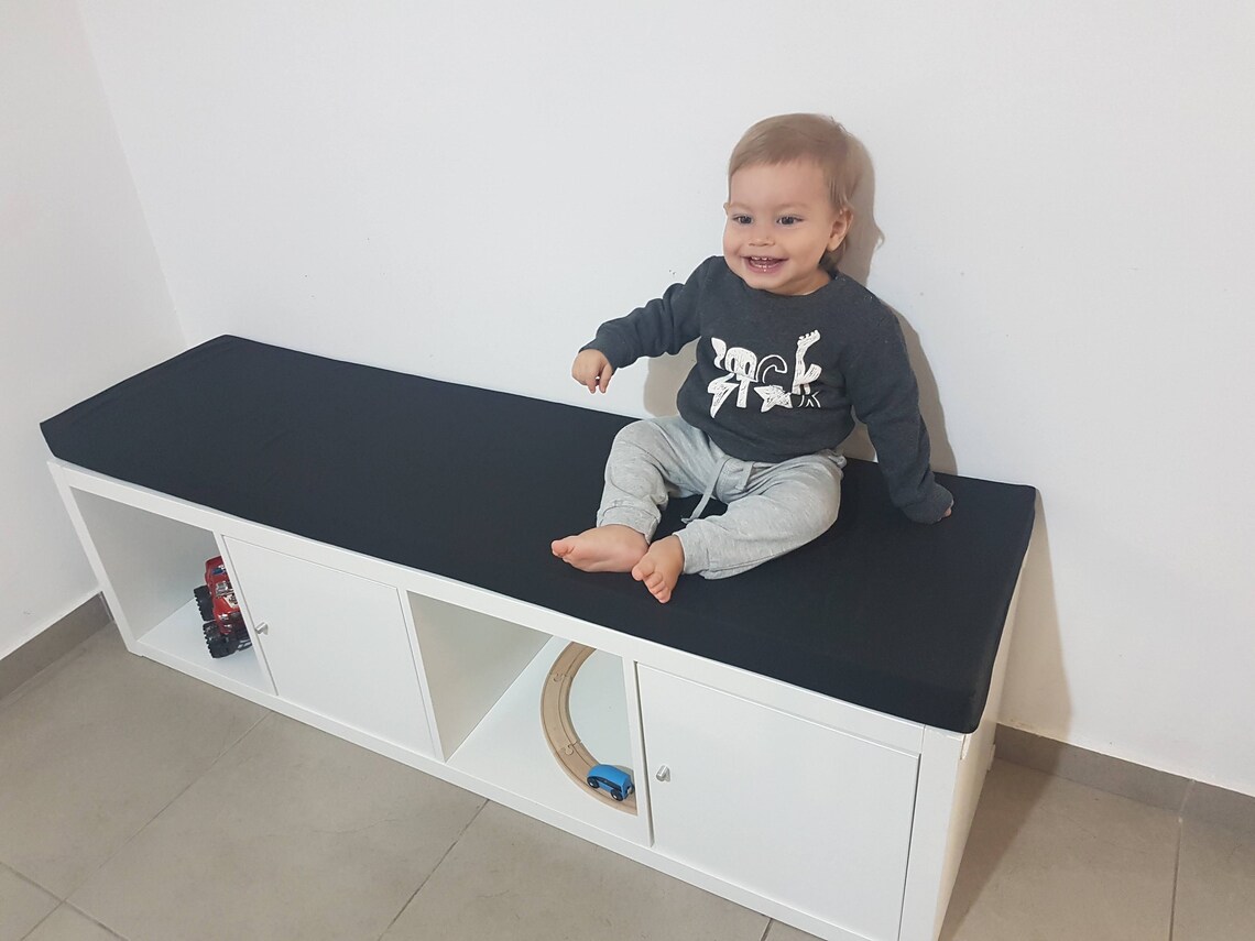 Solid black Seat Cushion for IKEA Kallax Seat cushion for | Etsy