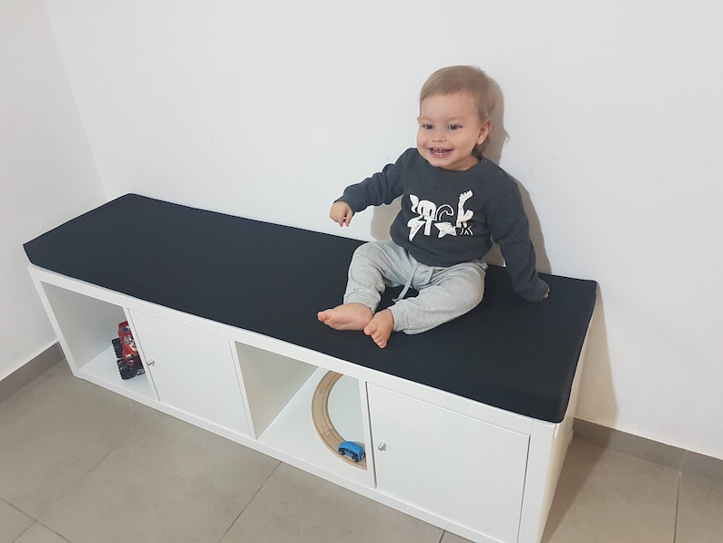 IKEA Kallax Seat Cushion Solid Black Cushion for Ikea Etsy