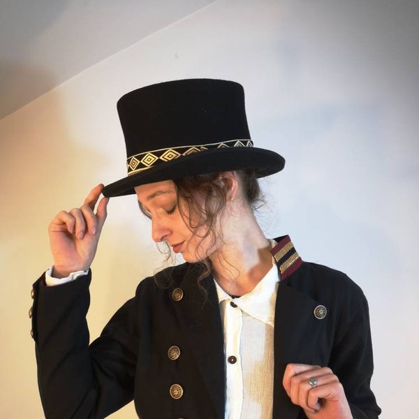 Cropped Military Jacket Mess Dress Jacket-Black