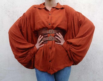 Pirate Shirt Long - Burnt Orange