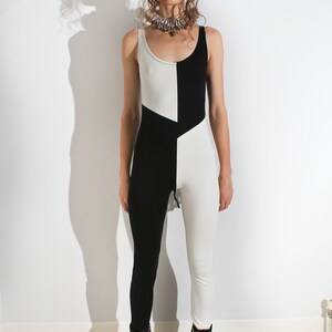 Harliquin Catsuit - Black & White