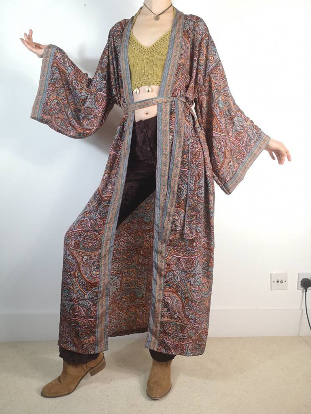 Long Kimono Pastels Etsy