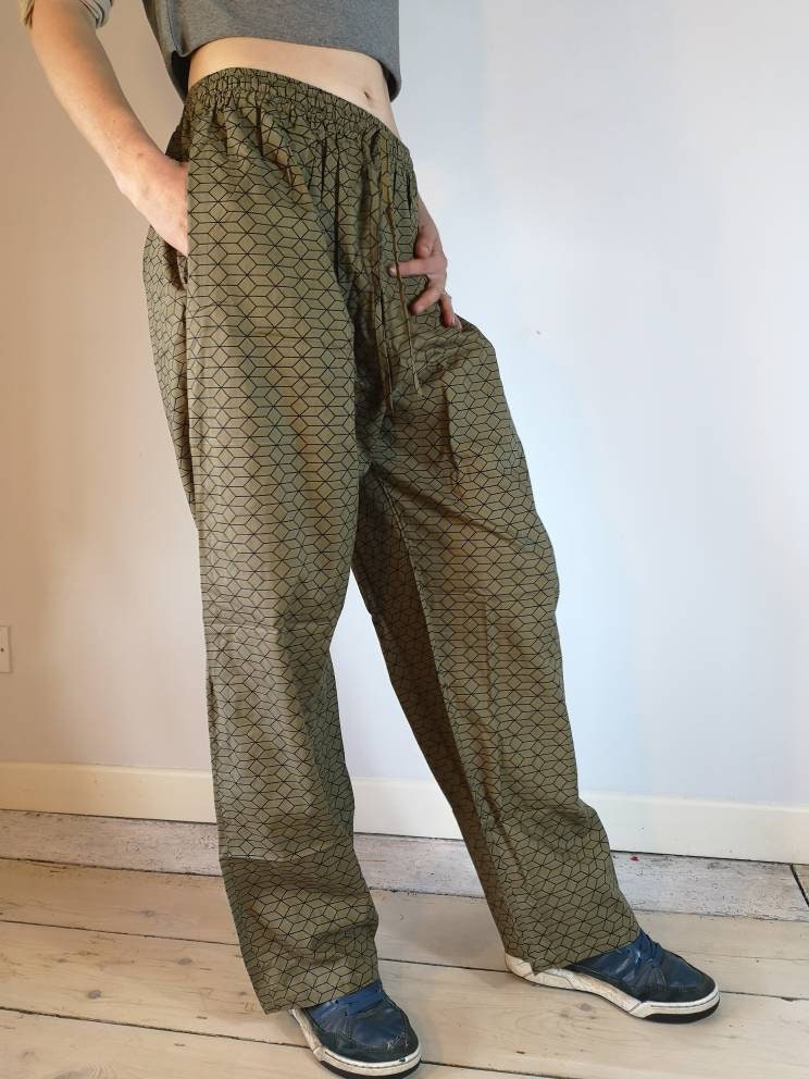 Printed Cotton Trousers | Etsy