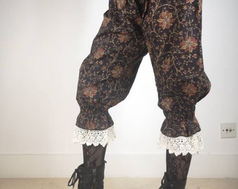 Pirate Pantaloons - Block Print Black