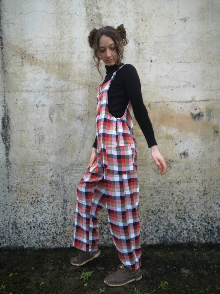 2024年新作入荷 Tartan Overalls - Etsy パンツ