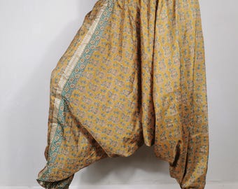Vintage 1960's Sangria Silk Dupioni Balloon Pants/harem