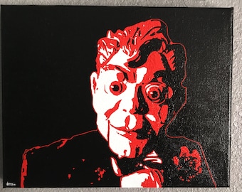 8x10 Slappy the Dummy Toothpick Painting