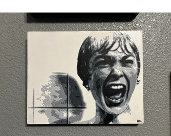 10x8 Psycho Toothpick Painting