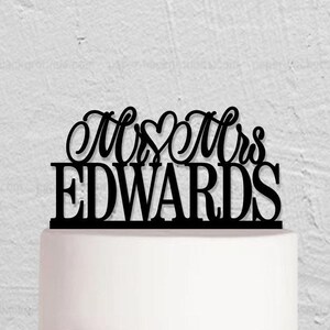 Wedding Cake Topper,Mr And Mrs Cake Topper,Last Name Cake Topper,Wedding Decoration,Custom Cake Topper,Rustic Cake Topper