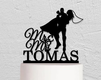 Topper na tort weselny, Topper na tort Iron Man, Niestandardowy topper na tort, Topper na tort Mr And Mrs, Topper na tort Hero, Topper na tort z dowolnym imieniem, Topper na tort dla pary