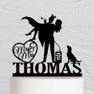 Welder Wedding Cake Topper, Welding Soldering Wedding Cake Topper, Welder Theme Decor, Bride And Groom Cake Topper, Mr Mrs Cake Topper W304