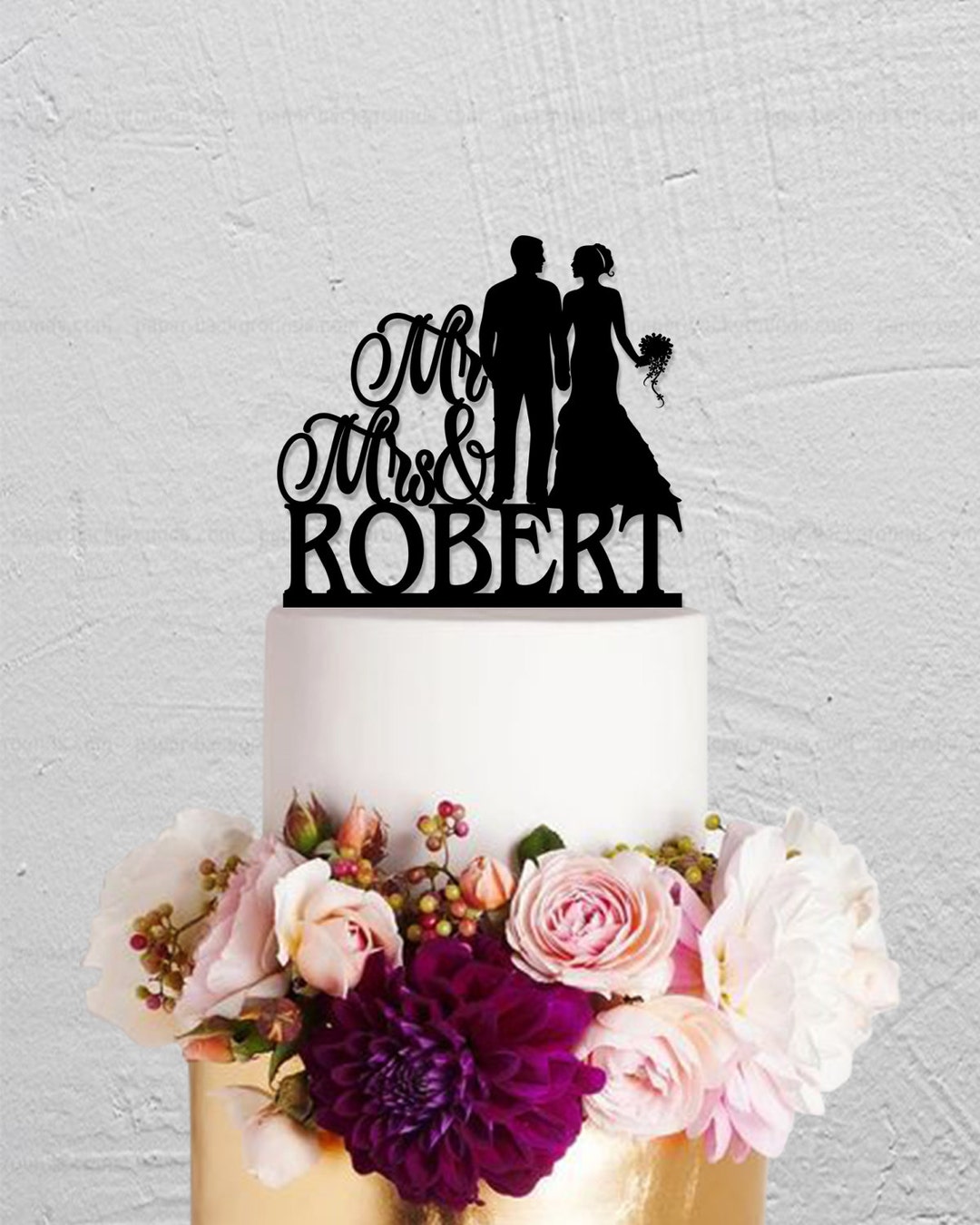 Wedding Cake Topper,mr and Mrs Cake Topper,custom Cake Topper,bride and ...