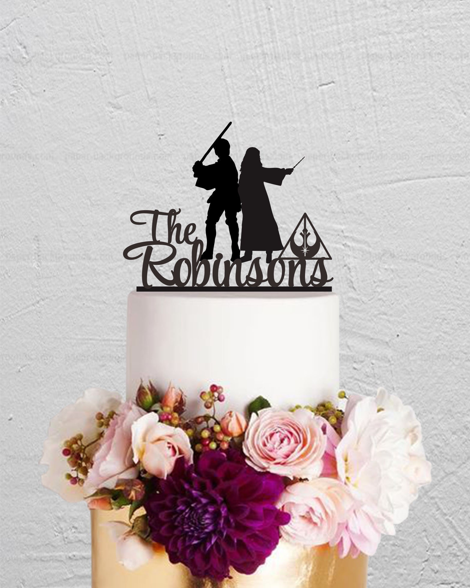 Lightsaber Wedding Cake Topper, Bride Dragging Groom Wedding Cake...