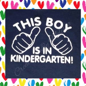 Boys Kindergarten Shirt/ Back to School Shirt/ Boys School Shirt/ Boys Back to school shirt