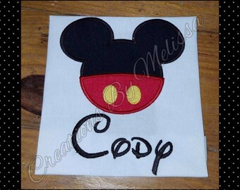 Camiseta de Mickey Mouse/Apliques de Mickey Mouse/Camiseta de Mickey Mouse para niño/Camiseta de Disney con apliques/Camiseta de Mickey/Camiseta con apliques para niño/Disney