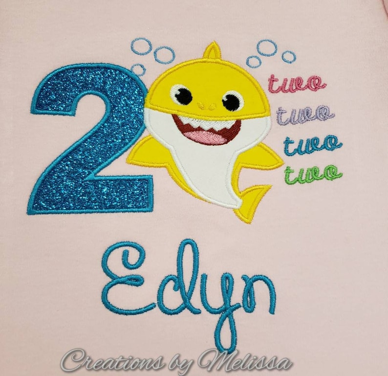 Girl Baby Shark Birthday Shirt/ Baby Shark 2nd Birthday Shirt/ Etsy