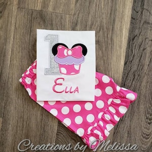 Minnie Mouse 1st Birthday Outfit (Silver) / Minnie Mouse Birthday Outfit/ Minnie Mouse Outfit