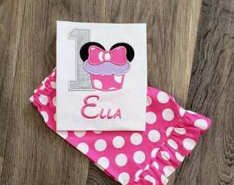 Traje de Minnie Mouse para el primer cumpleaños (plateado) / Traje de cumpleaños de Minnie Mouse / Traje de Minnie Mouse