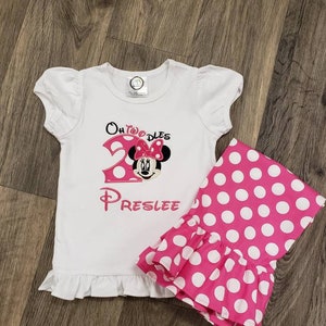Oh Twodles Birthday Outfit/Minnie Mouse Birthday/Minnie Mouse Applique/Minnie Mouse Shirt/Girls Birthday/Disney Shirt