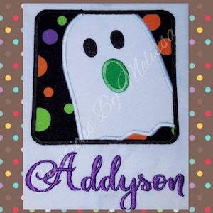 Ghost Applique Shirt/ Girls Halloween Shirt/ Ghost Applique
