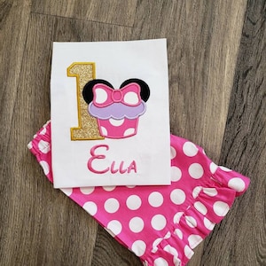 Minnie Mouse 1st Birthday Outfit (Gold) / Minnie Mouse Birthday Outfit/ Minnie Mouse Outfit