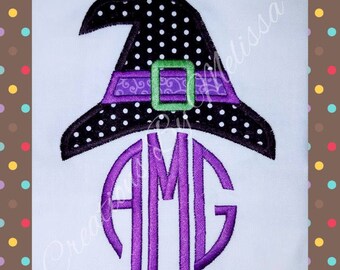 Hexe monogrammiert Shirt / Halloween Hexe Shirt / Hexe Shirt / Mädchen Halloween Shirt