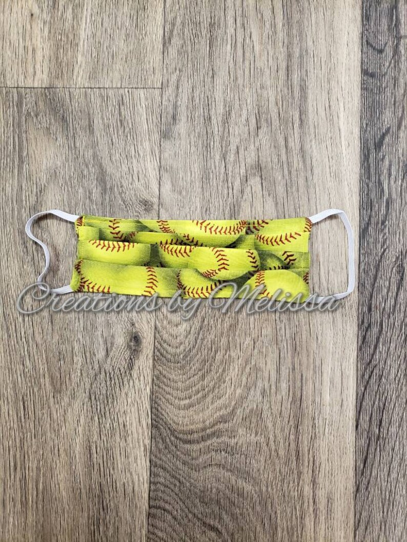 Child Cloth Face Mask Teen Cloth Face Masksoftball Print/ Etsy
