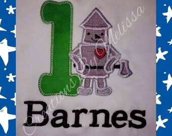 Wizard of Oz 1st birthday shirt/ Tin man Shirt/ 1st birthday shirt
