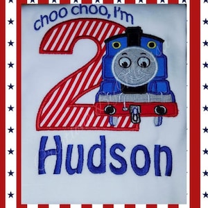 Choo Choo I&#39;m Two verjaardagsshirt / trein verjaardagsshirt / 2e trein verjaardag / tankmotor verjaardagsshirt / jongens en meisjes trein verjaardag