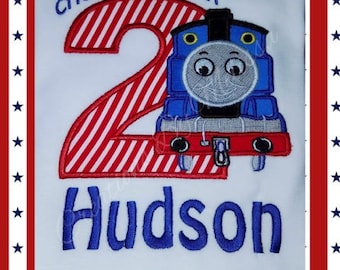 Choo Choo I'm Two Birthday Shirt/ Train Birthday Shirt / 2nd Train Birthday/ Tank Engine Birthday Shirt/ Boys and girls train birthday
