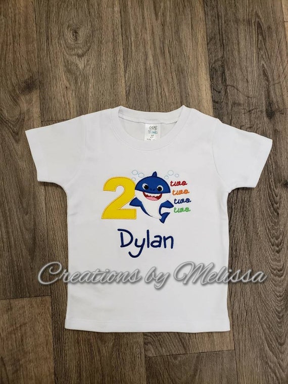 Boys Shark Birthday Shirt Yellow Number Baby Shark Birthday Etsy India Boys Shark Birthday Shirt Yellow Number Baby Shark Birthday Etsy India