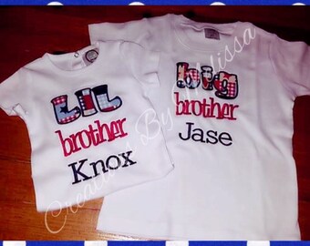 Matching Sibling Set/Big Brother/Little Brother Sibling Set/Big Brother Shirt/Little Brother Shirt/ Sibling Set/ Personalized Brother Shirts