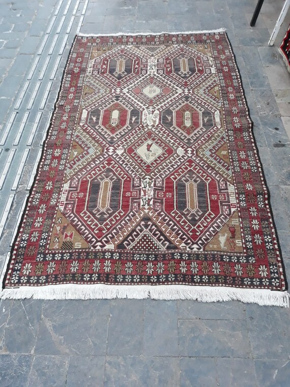 Tappeto Orientale Tappeto Turco 374 X 6 56 Ft Nomadi Turchi Etsy