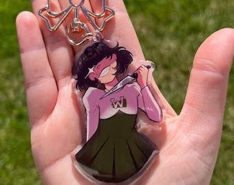RESTOCKED! Cheerard Keychain, Gerard Way Inspired Design - 3 Inch Epoxy Resin Keychains