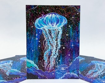 Holographic Celestial Jellyfish Print
