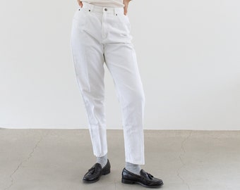 Vintage 31 Waist White Liz Jeans | Made in USA | Zipper Fly |
