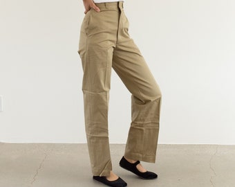 Vintage 24 25 26 High Waist Khaki Twill 