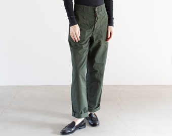 Vintage 27 32 Waist Army Pants | Dark Teal Cotton Poly Utility Army Pant | Green Fatigues | Made in USA | F529