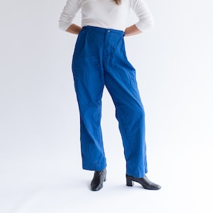 Vintage 29-41 Taille Matisse Blaue Arbeitshose Hose Unisex Leichte Baumwollhose mit hoher Taille Hellblaue Chino-Taille Bild 7