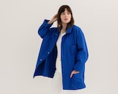 Vintage Matisse Blue Atelier Chore Coat | Unisex Bright